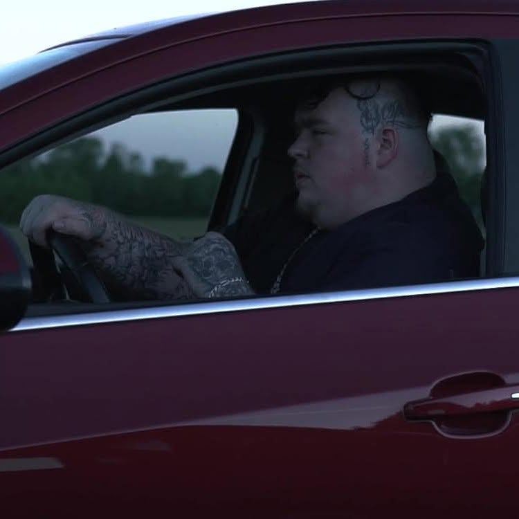 Behind the wheel at dusk